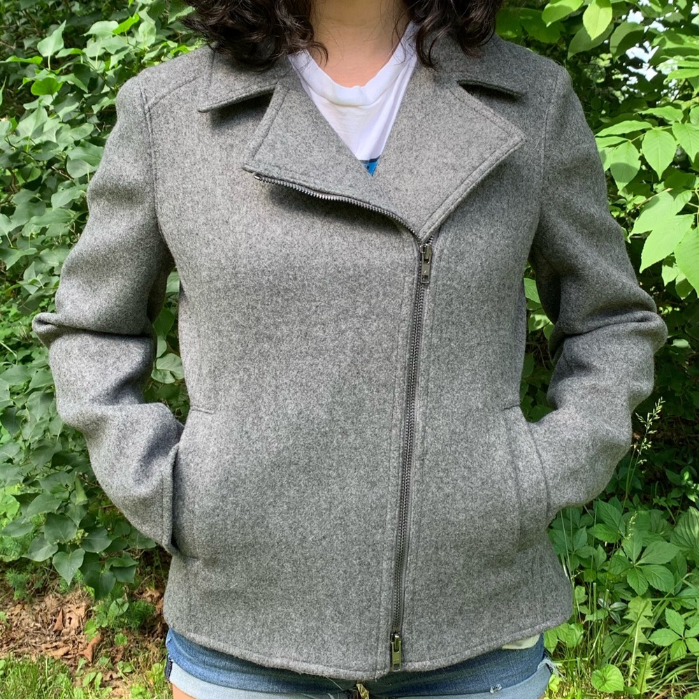 Ann Taylor Zip-up Heavy Wool Coat